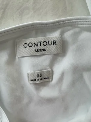 Aritzia Hip Contour Square Neck T-Shirt White XS thumbnail 4
