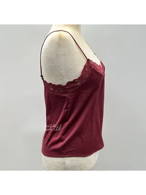 Pink Rose Lace-Trimmed Cami Top Size Large thumbnail 4