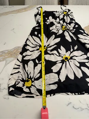 Old Navy Black and White Daisy‎ Floral Sundress Size S thumbnail 4