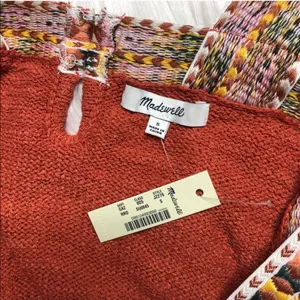 NWT Madewell Embroidered Swing Sweater Tank Small thumbnail 7