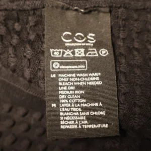 COS Textured Bubble Knit Sweater Womens Size M Black Minimalist‎ Cotton Pullover thumbnail 2
