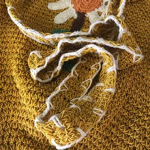 Flower Embroidered Crochet Net Crossbody Bag thumbnail 13