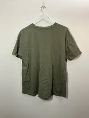 Aerie Olive Green Graphic Crewneck Tee Faded Heart “Love” Size Small thumbnail 2