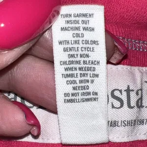 Y2K Aeropostale NY Low Rise Cropped Capri Sweatpants‎ Medium Baggy Pink Retro thumbnail 6