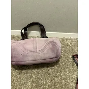 Y2K Vintage Rare Coach Lavender Soho Suede Tote 2004 thumbnail 13