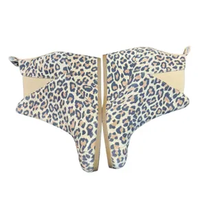TOMS Booties Womens Size 6 Brown Leopard Faux‎ Suede Wedge Ankle Pull On thumbnail 5