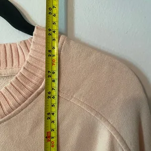 Aerie Pink Ribbed Oversized Crewneck Pullover Sweatshirt Loungewear Women Small thumbnail 7