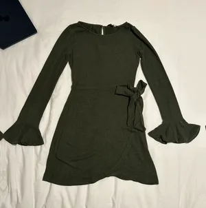 Lulus Olive Green Faux Wrap Sweater Dress thumbnail 2