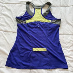 MPG Sport Tank Top Womens Large Blue‎ Built-In Bra Stretch Activewear Yoga Gym thumbnail 7