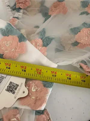 Altar'd State White Floral Organza Babydoll Dress Paper Rings NEW! Size Large thumbnail 11