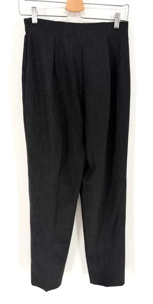 Lafayette‎ 148 New York Dress Pants 2 Charcoal Grey Wool High Waist Straight Leg thumbnail 1