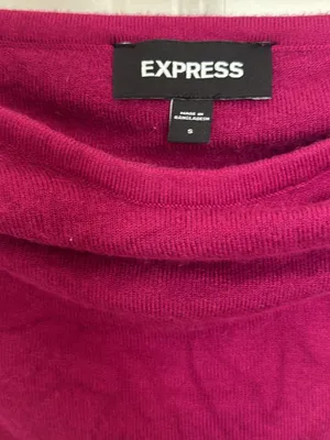 Express Strapless Knit Tube Top in Berry Plum thumbnail 2