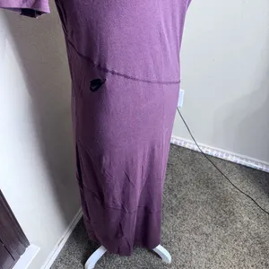 Nike Sportswear Essential Swoosh Bodycon Midi Dress Brown Womens Sz L Athleisure thumbnail 3