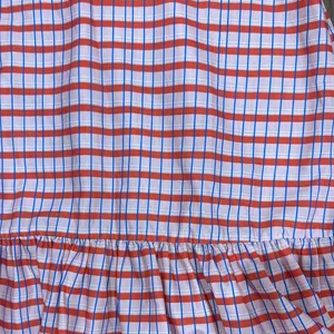 Stylish One-Shoulder Dress in Red and White and blue. thumbnail 2