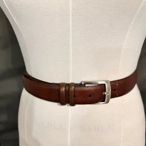 Leather Belt Men's Size 36 Brown Classic Handmade Heavy Duty Dress thumbnail 10