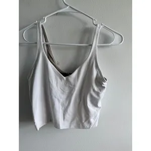 Lululemon Align Tank Top White Tan Lining LW1CW8S Size 6 thumbnail 2