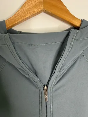 Lululemon Warm Stabilizer 1/2 Zip Hoodie Rulu Blue Gray Size 8 thumbnail 4