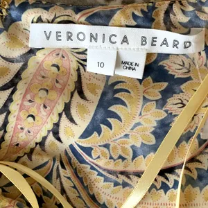 NEW‎ Veronica Beard Arienne Gathered Halter Neck Silk Top thumbnail 8