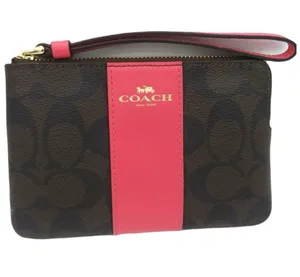 Coach authentic leather signature small wristlet- New thumbnail 1