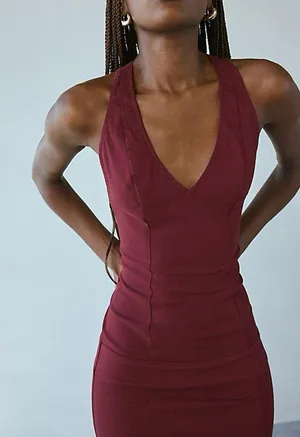 New Urban Outfitters Silence + Noise Burgundy Mini Dress thumbnail 1