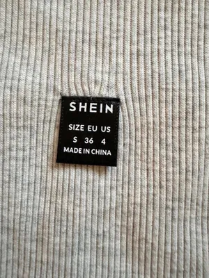 SHEIN Gray Ribbed Knit Lounge Sleep Set Crop Top + Pants Size S thumbnail 6