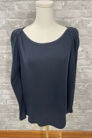 Maurices Ribbed Envelope Neck Long Sleeve Tee thumbnail 1