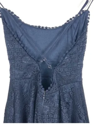NWT Hello Molly blue lace spaghetti strap short dress whimsy romantic NEW SZ 4 thumbnail 5