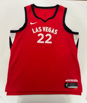 Nike Las Vegas Aces A’ja Wilson #22 Explorer Edition Jersey XL 52 WNBA Dri-FIT Red thumbnail 2