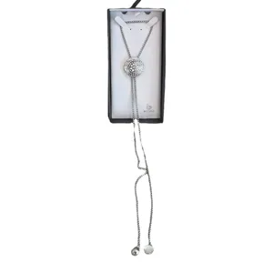 Starry Sky Surgical Steel Necklace with Preciosa Czech Crystal - Silver thumbnail 2