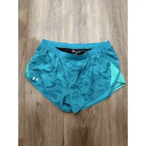 Under Armour‎ Fly By 2.0 Running Shorts Women's Coastal Teal Size XL thumbnail 2
