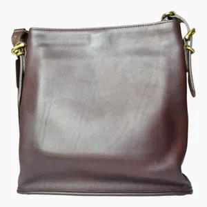 Coach Vintage Equestrian Slim Bucket Bag Mahogany Brown Leather Crossbody 9806 thumbnail 5