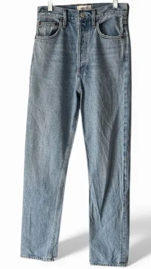 AGOLDE jeans 90’s pinch waist organic cotton distressed button fly thumbnail 1