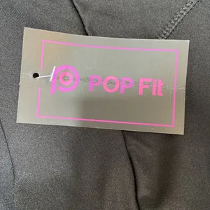 POP Fit Women’s Black High Waisted Mesh Leggings Size Medium NWT thumbnail 9