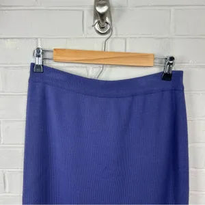 Vintage Adrianna Papell Purple Wool Blend Knit Midi Maxi Skirt Size M thumbnail 6
