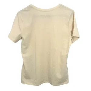 Life Is Good Womens Small Beige Margarita Graphic V Neck‎ T Shirt NWT Casual thumbnail 2