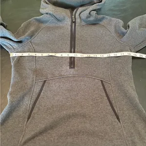 Lululemon 1/4 Zip Charcoal hoodie with Pockets thumbnail 10