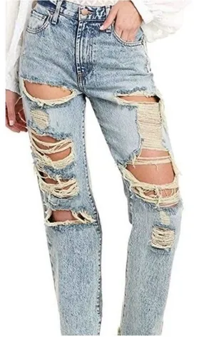 Alice + Olivia Blue Denim Jeans thumbnail 1