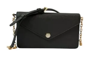 Michael‎ Kors Small Saffiano Leather Envelope Crossbody/Clutch Bag Black NWT thumbnail 1