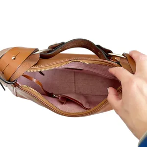 Dooney & Bourke Brown Leather Shoulder Bag thumbnail 3