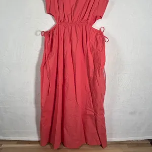 Rails Women Coral Pink Organic Cotton Tencel Cut-Out Midi Dress Small Sleeveless thumbnail 9