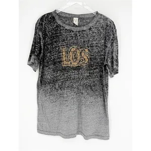 Free People Los Angeles Burnout Short Sleeve‎ Tee Women's Size S Grey Boho thumbnail 2