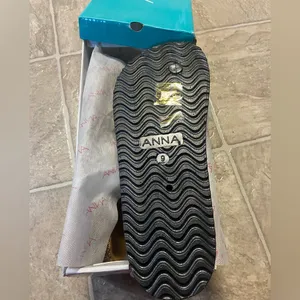 Anna Holographic Sandals with Cork Sole- Size 9 thumbnail 4