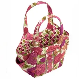 Vera Bradley Quilted Floral Shoulder Bag Pink Green Cottagecore Vintage Y2K thumbnail 2