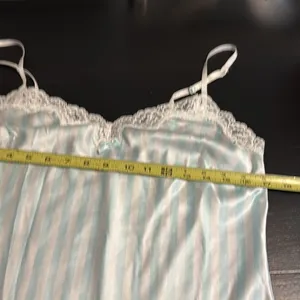Victoria's Secret Light Blue and White‎ Striped Chemise / teddy thumbnail 3