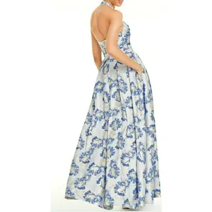 Speechless Blue‎ Metallic Halter Evening Formal Dress Gown Size 0 New with Tags thumbnail 4