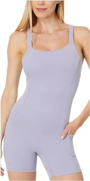 Free People FP Movement Never Better Runsie - Size XS -‎ Platinum/Light Lavender thumbnail 1