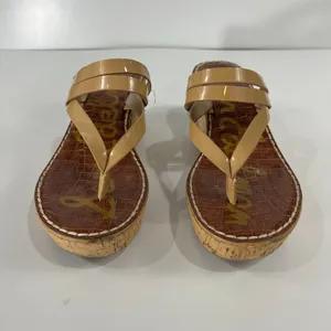 Sam Edelman Size 8.5 Cork Wedge Thong Sandals thumbnail 2