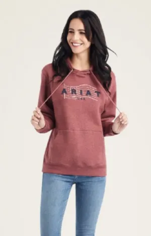 Womens Ariat real hoodie Maroon western country comfy causal size medium USA​ thumbnail 1