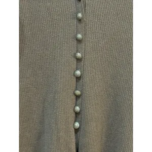 L'Agence Maci Button Duster Cardigan Ribbed Sweater Dress in ivy green Size XL thumbnail 4