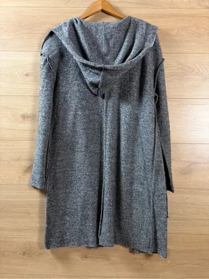 LuLu Women's Hooded Felted Wool Cardigan Small thumbnail 3